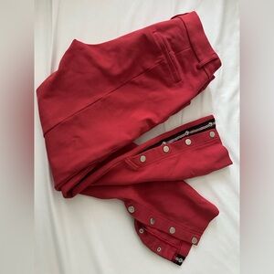 Express skinny mid rise snap leg detail pant